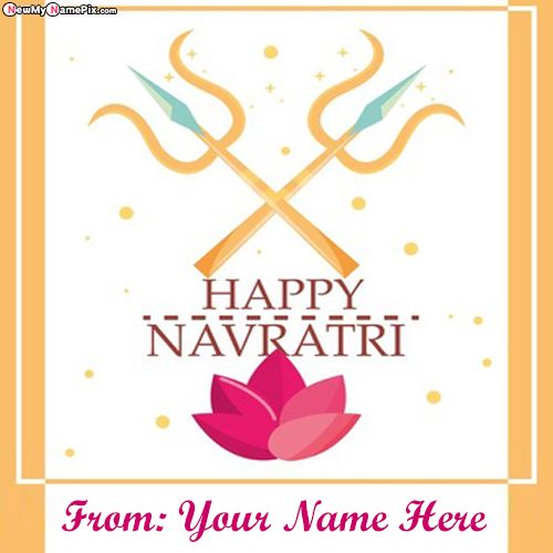 Name Wishes Happy Navratri Photo Edit Card Online Free